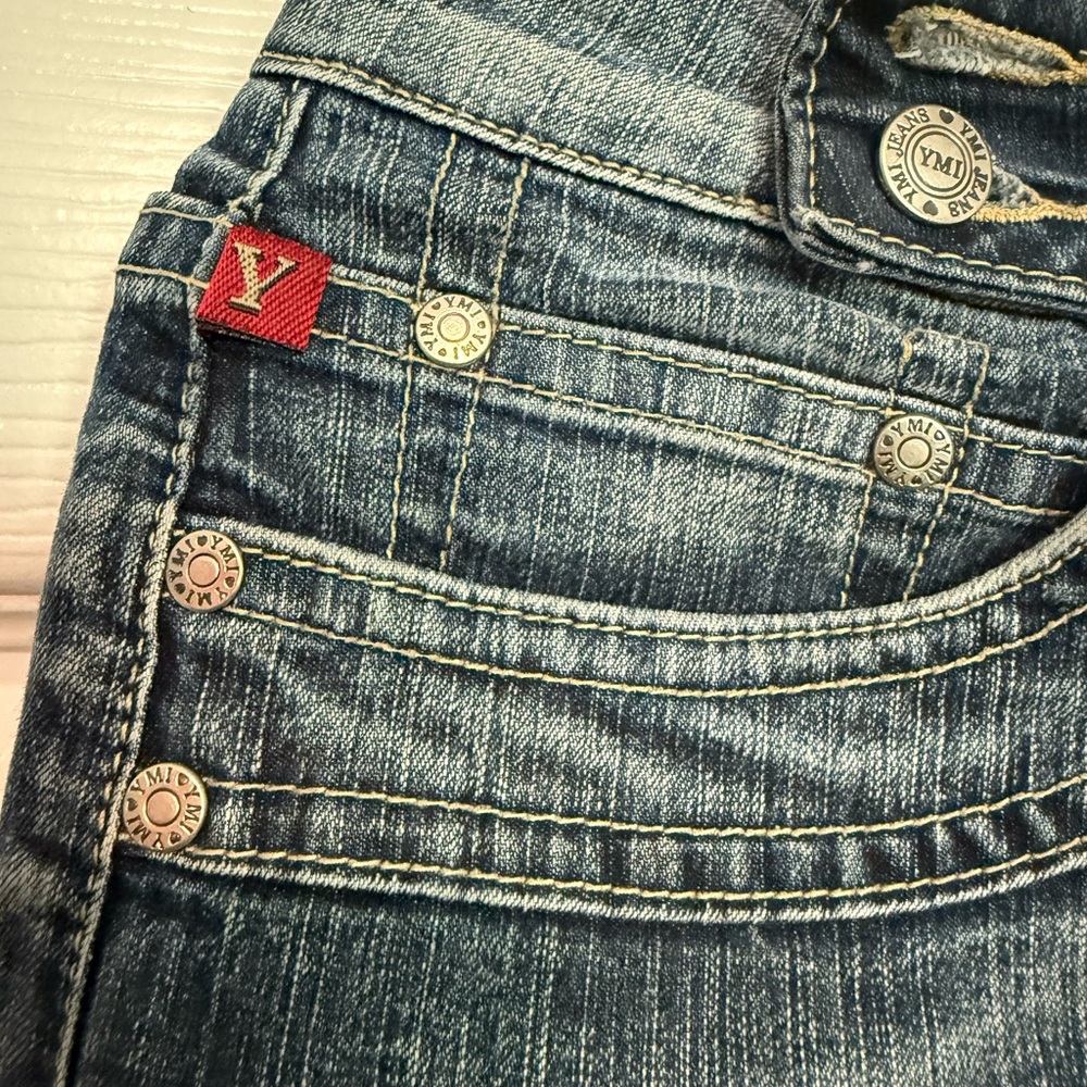 YMI Blue Classic Denim Jeans with Vintage Fading